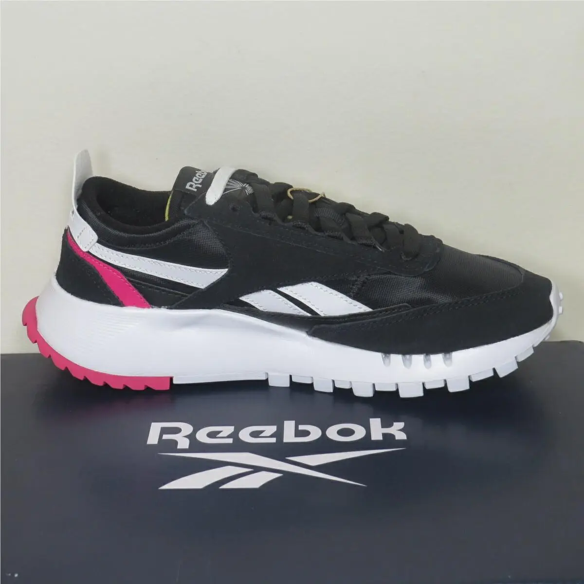 Reebok shoes - Reebok Classic Leather Legacy Black Pursuit Pink - GZ7396 - Black (UPC: 194820979551) 7
