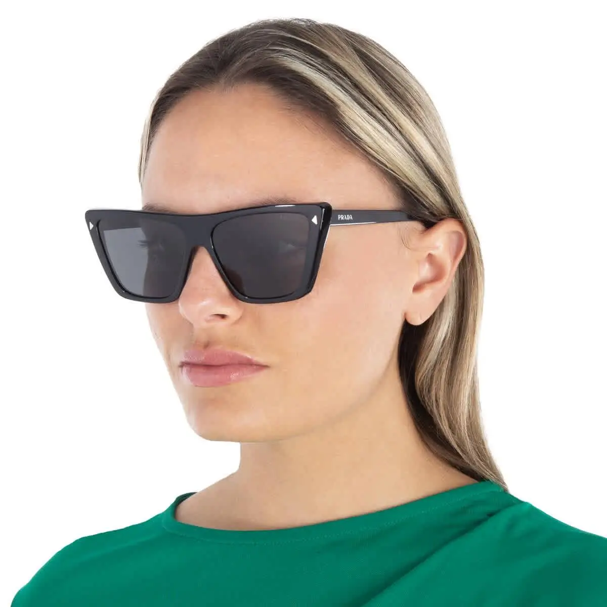 Prada Dark Grey Butterfly Ladies Sunglasses PR 21ZS 1AB5S0 55 PR 21ZS 1AB5S0 55