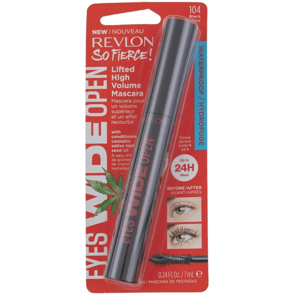 3 Pack Revlon So Fierce Eyes Wide Open Waterproof Mascara Black 104 0.24