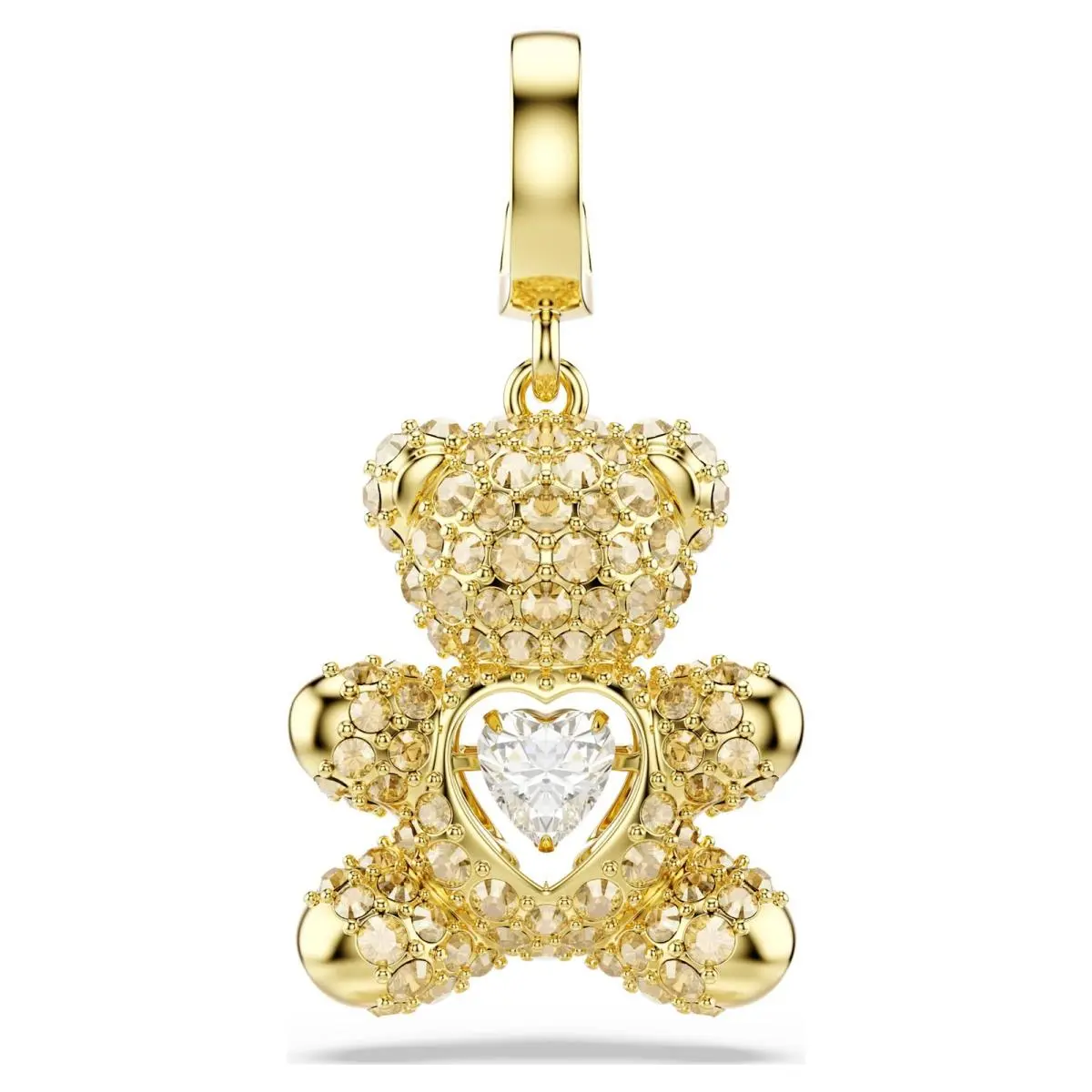 Idyllia Charm Mixed Cuts Teddy Gold Tone 18K Gold Finish 5743147 by Swarovski