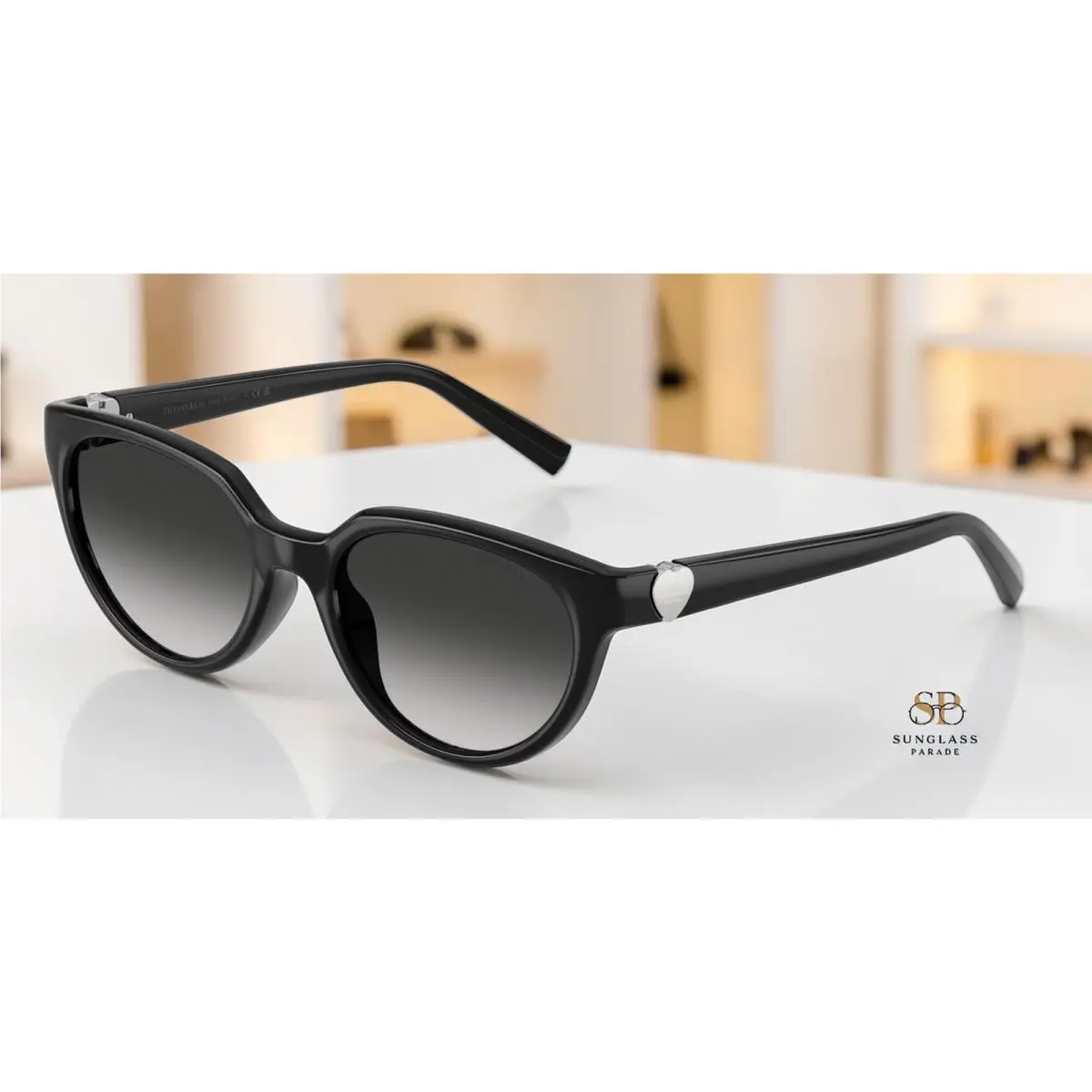 Tiffany TF4256D 80013C Black Grey Gradient 55 mm Women`s Sunglasses