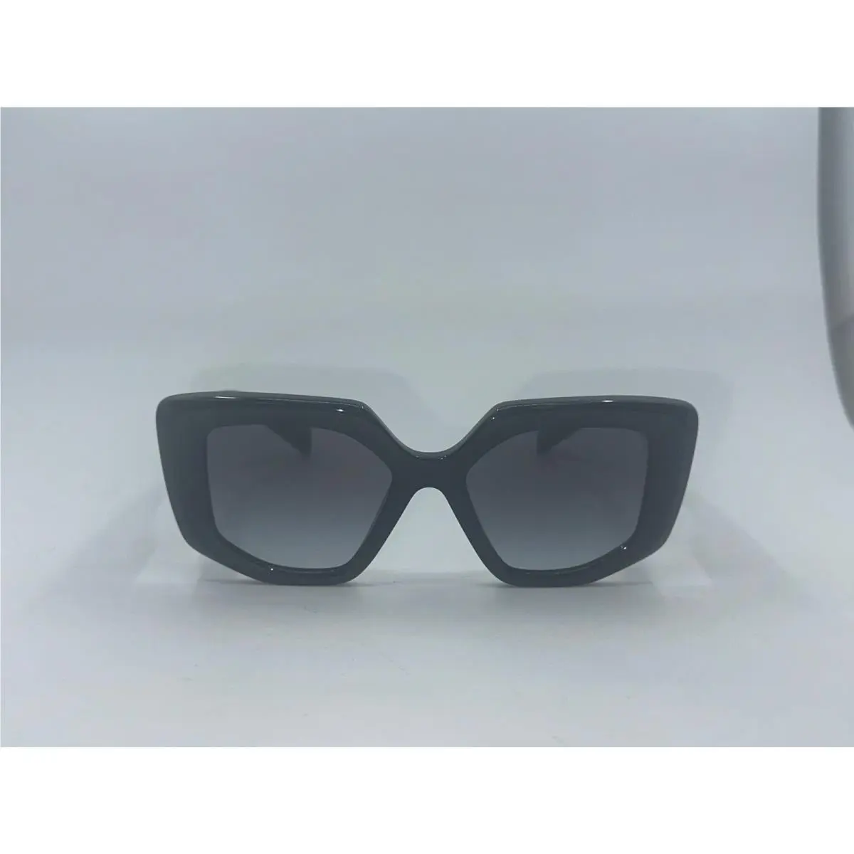 Prada PR16Y Black Oversized Geometric Square Sunglasses