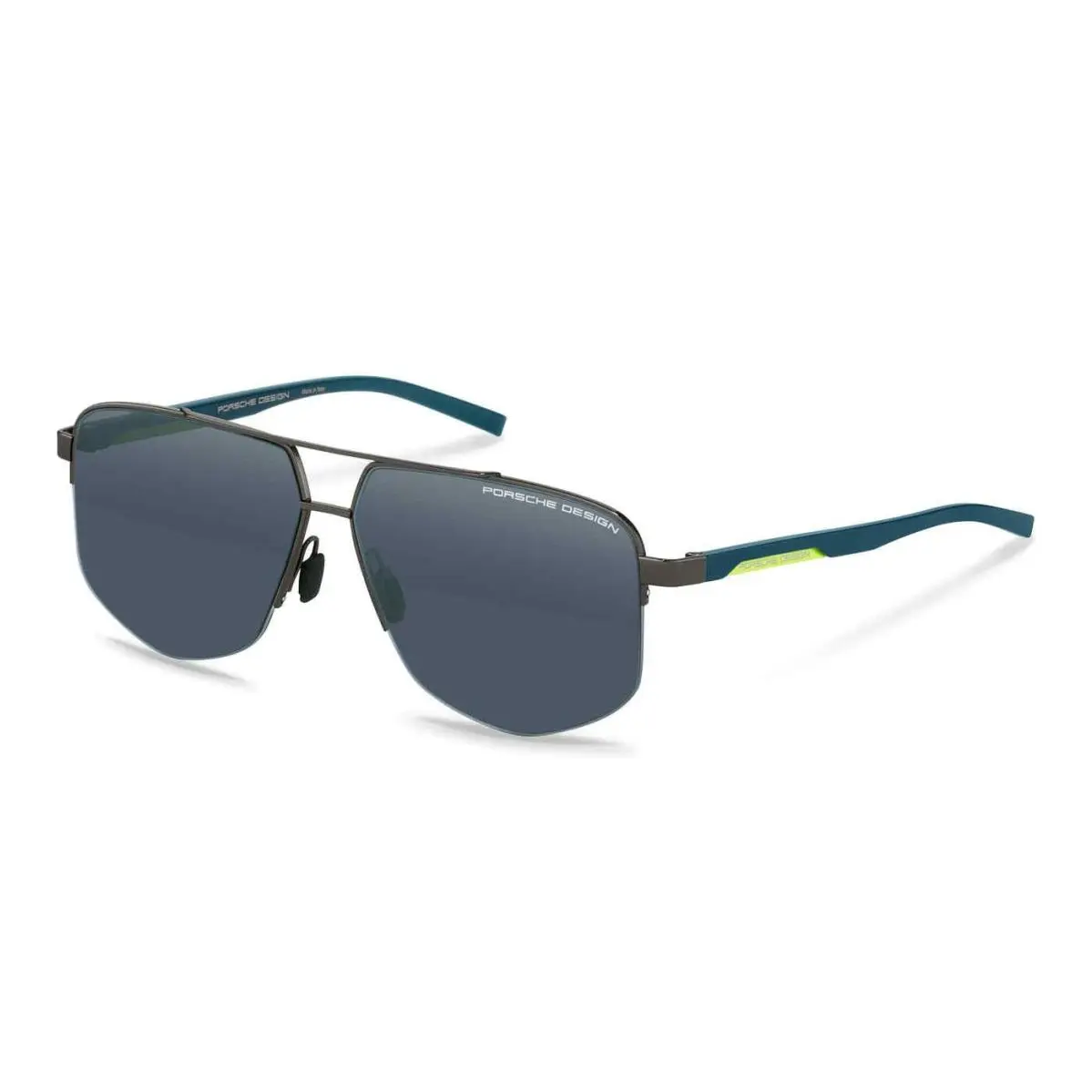 Porsche Design Men`s 63mm Dark Grey Blue Green Sunglasses P8943-63C187