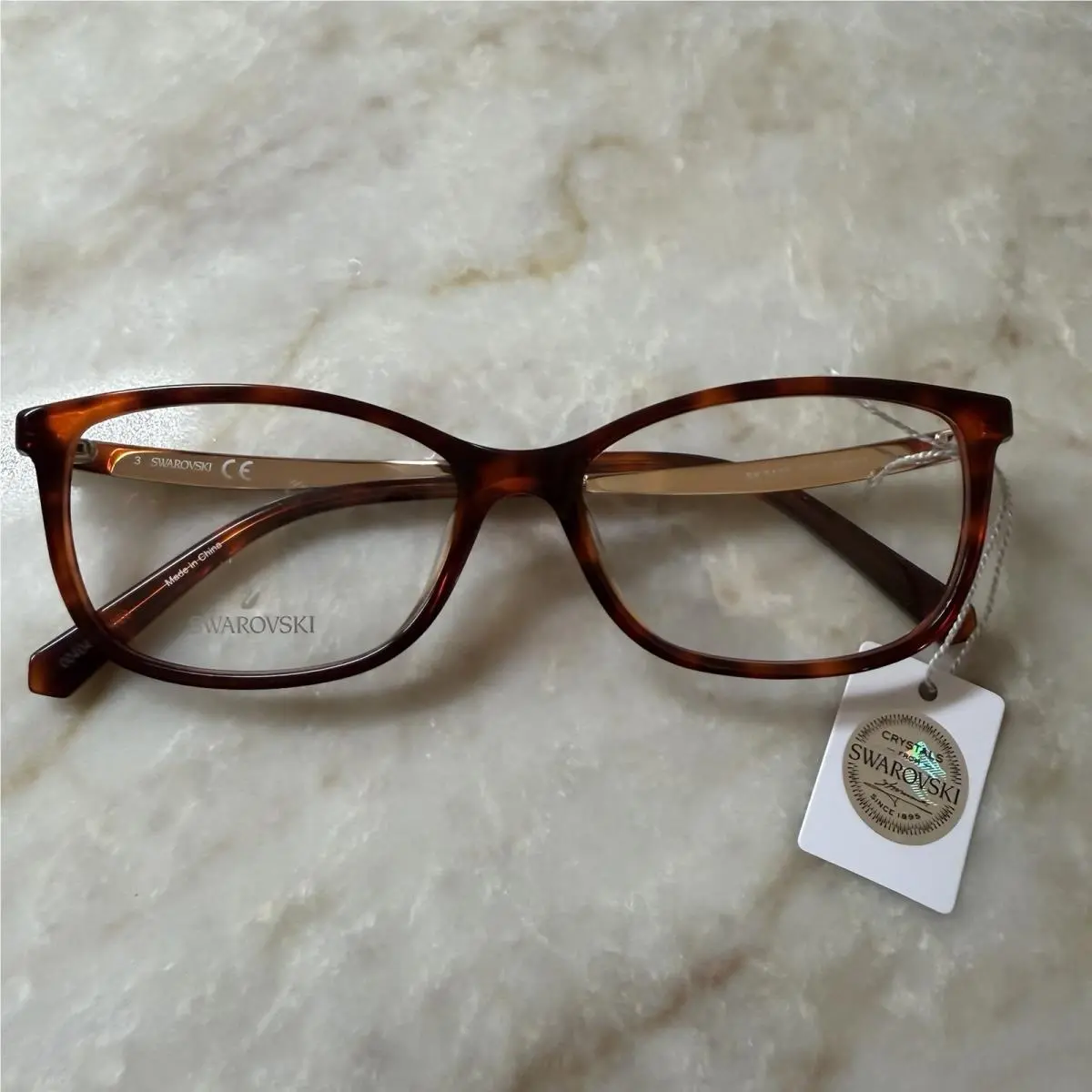 Swarovski SK5412 052 Tortoise Cat Eye Plastic Optical Eyeglasses Frame 54-15-140
