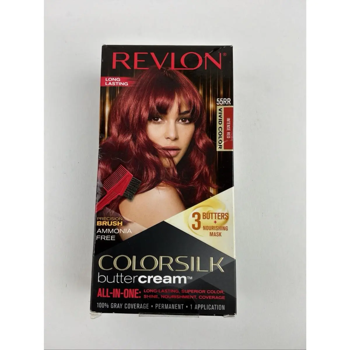 Revlon Buttercream Colorsilk Intense Red 55RR Ammonia Free Permanent Hair Color