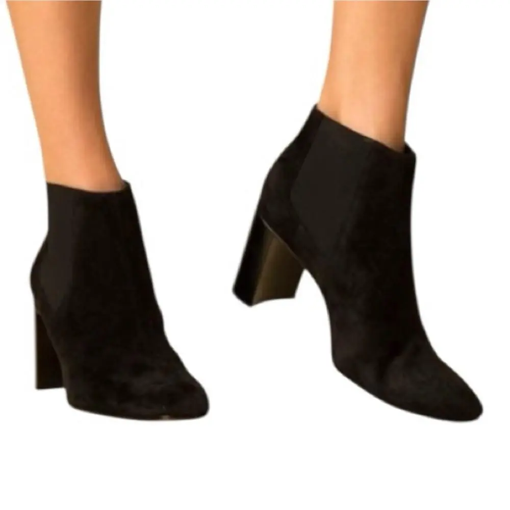 Rag Bone Aslen Black Suede Ankle Boots Size 11