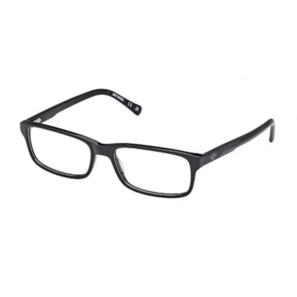 Harley-davidson HD 50060 Eyeglasses 001 Shiny Black - Matte Black