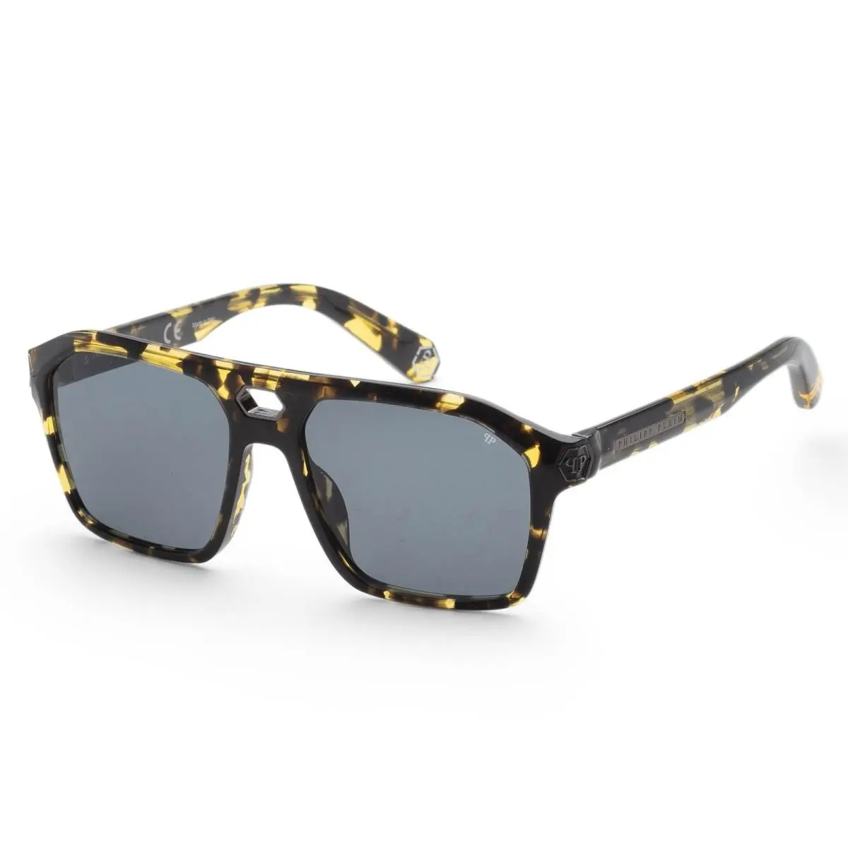 Men`s 57mm Yellow Havana Sunglasses SPP072M570709 by Philipp Plein