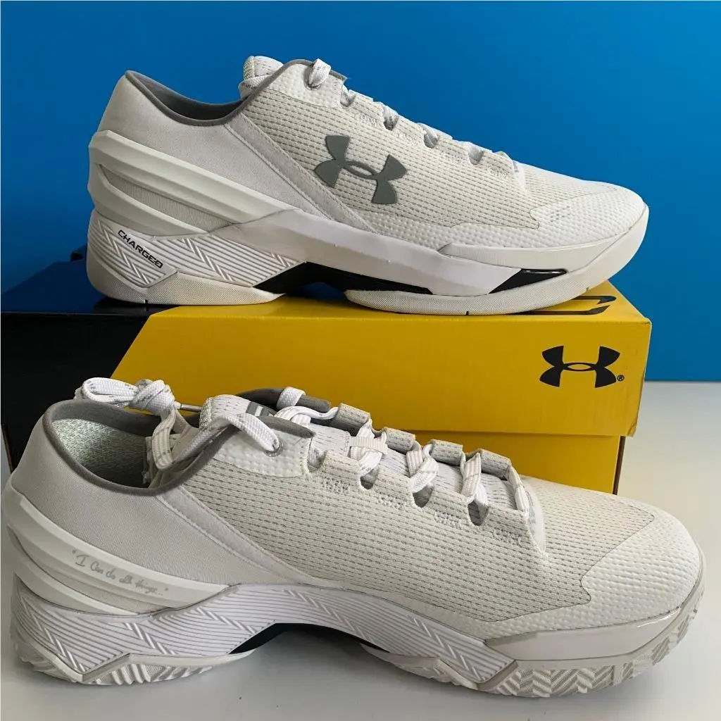 Under Armour 2016 Stephen Curry 2 Low Chef Charged Basketball White Shoes 10 Usa