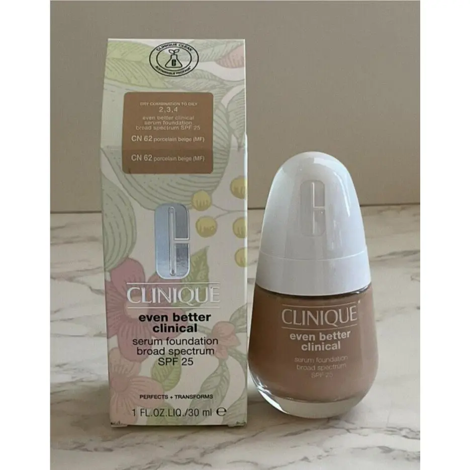 Clinique Even Better Clinical Serum Foundation Spf 25 CN 62 Porcelain Beige 1 oz