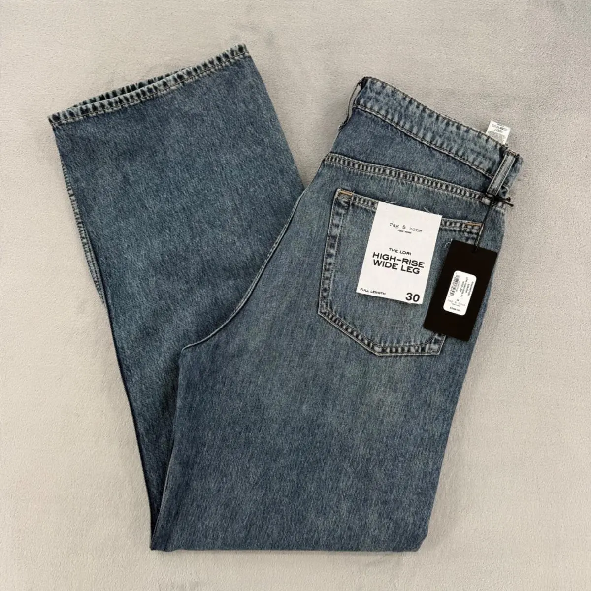 Rag Bone Lori High Rise Wide Leg Jeans Womens Size 30 Medium Easton Denim