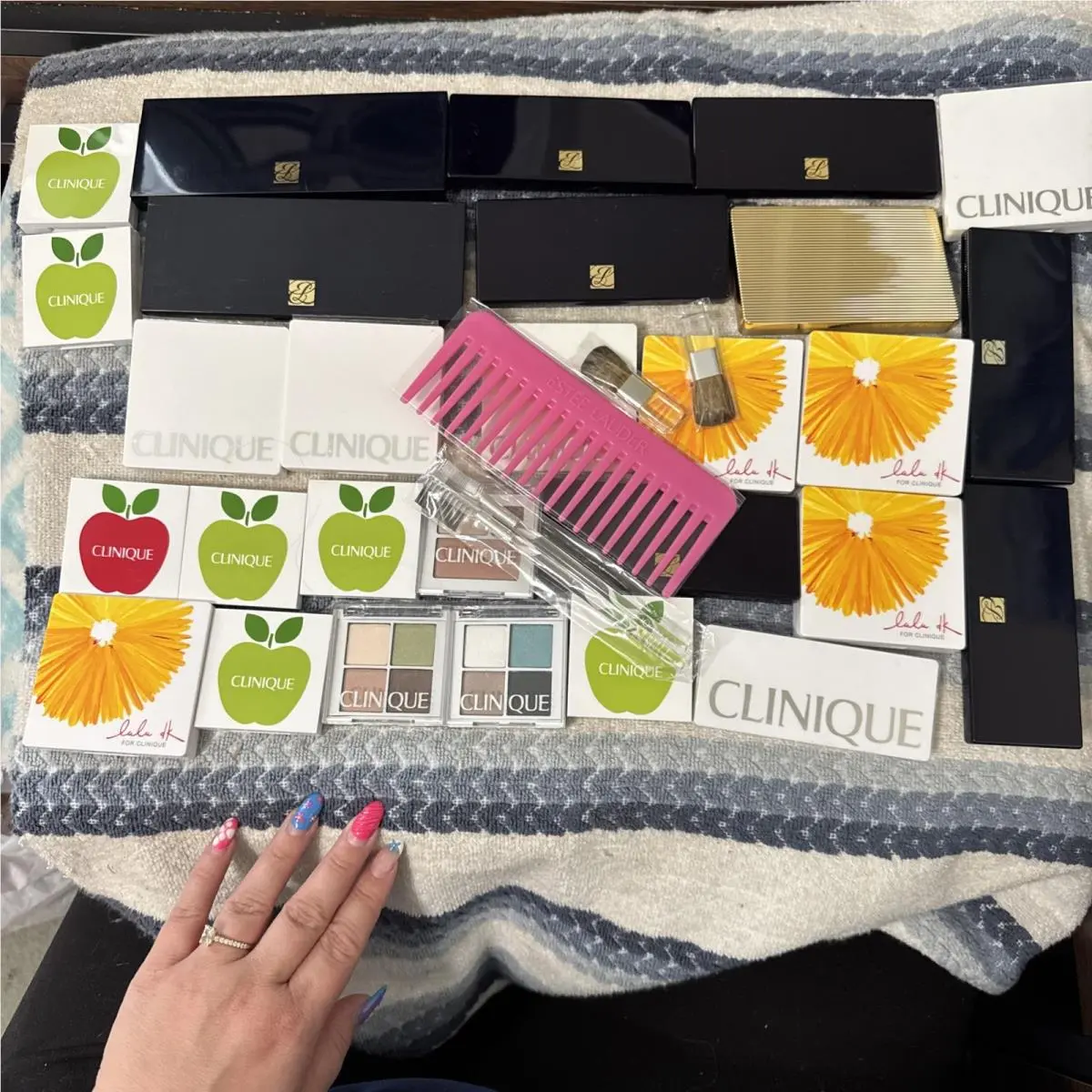 Lot Of 28 Estee Lauder Clinique Makeup Eyeshadow Blush Palettes W Extra