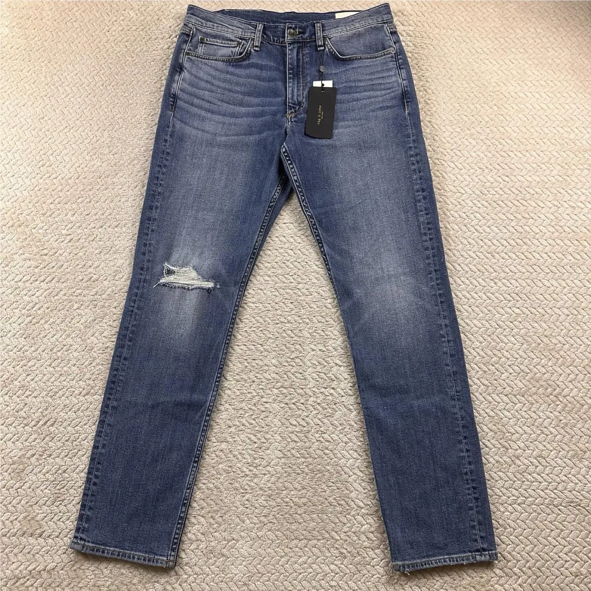 Rag Bone Men’s Jeans 33x32 Fit 2 Slim Distressed Stretch Luxury Denim