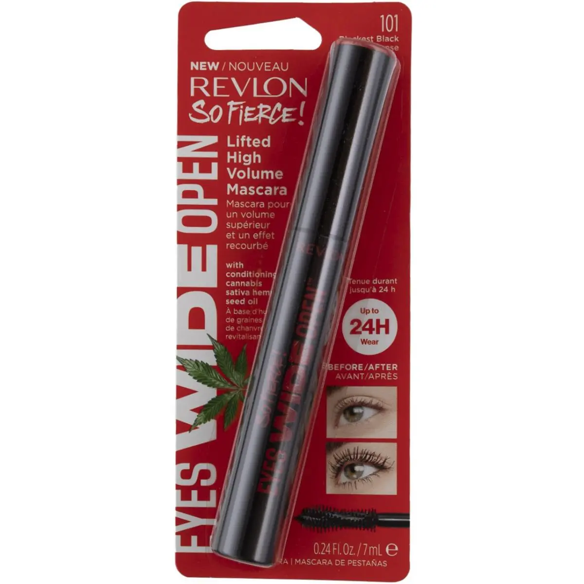 6 Pack Revlon So Fierce Eyes Wide Open No Mascara Blackest Black 101 0.24