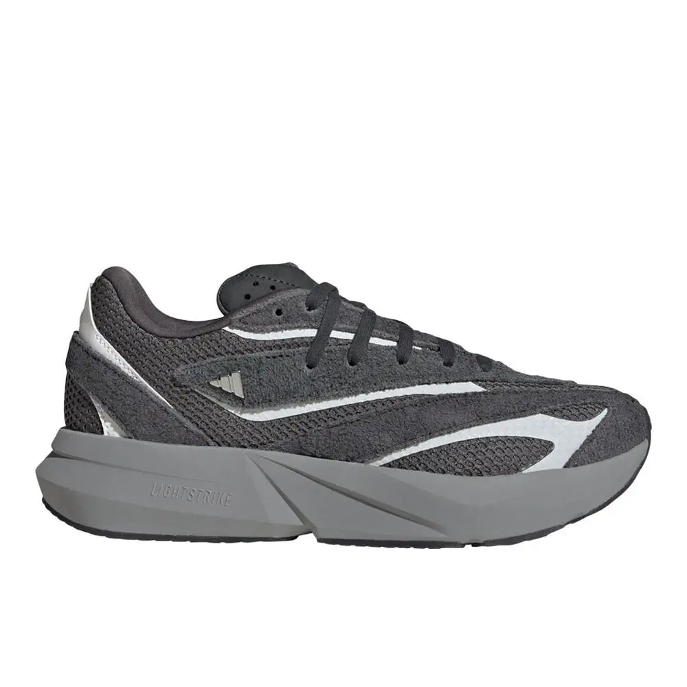 Adidas Lightblaze Lace Up Womens Grey Sneakers Casual Shoes JQ9974-A
