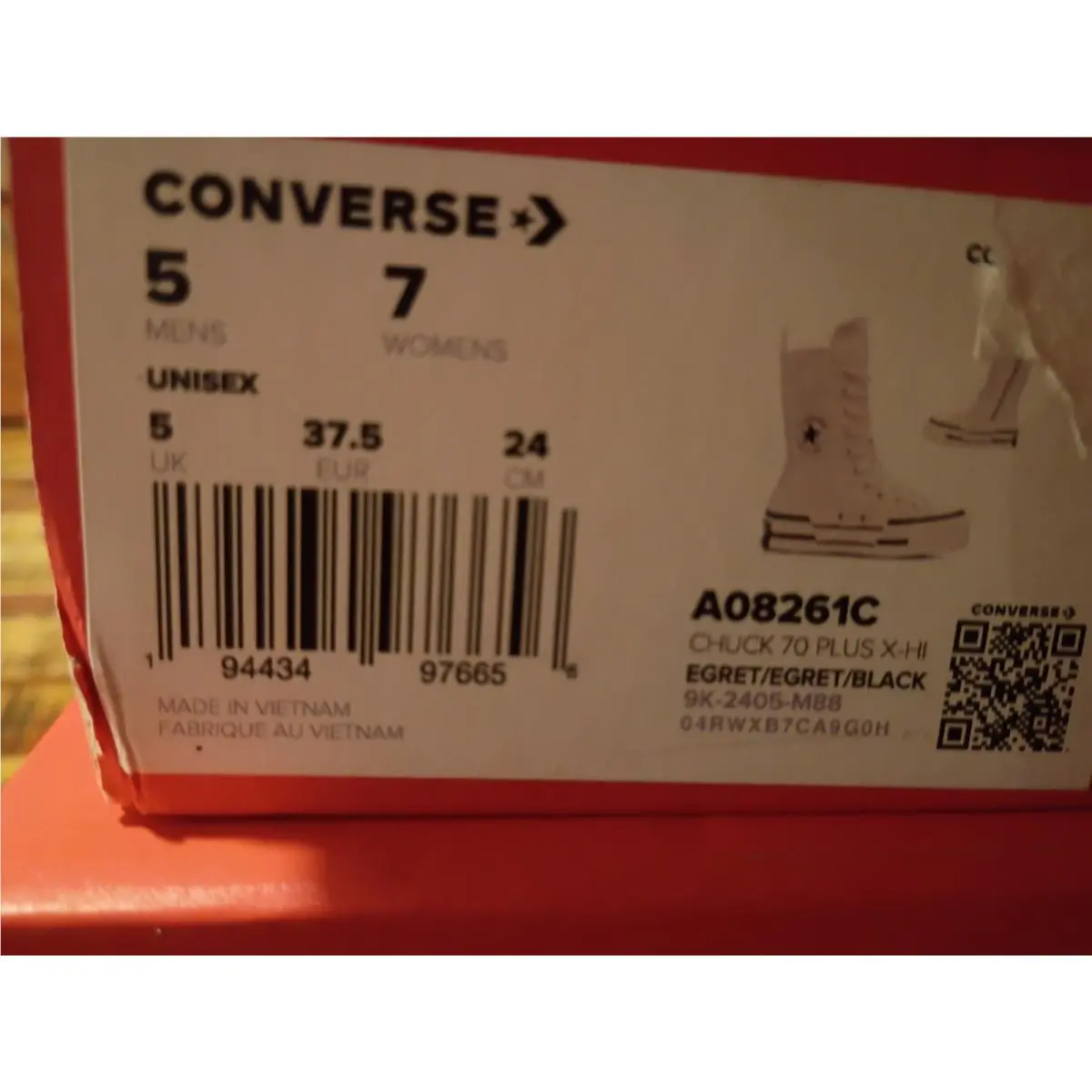 Converse shoes - Converse Chuck 70 Hi - Chuck - A08261C - White, Manufacturer: Egret/Egret/Black 6