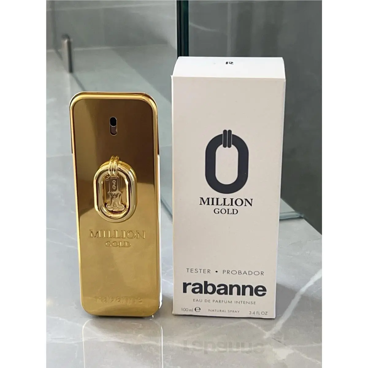 Million Gold Eau DE Parfum Intense BY  3.4 oz / 100ml Tester/boxed by Paco Rabanne
