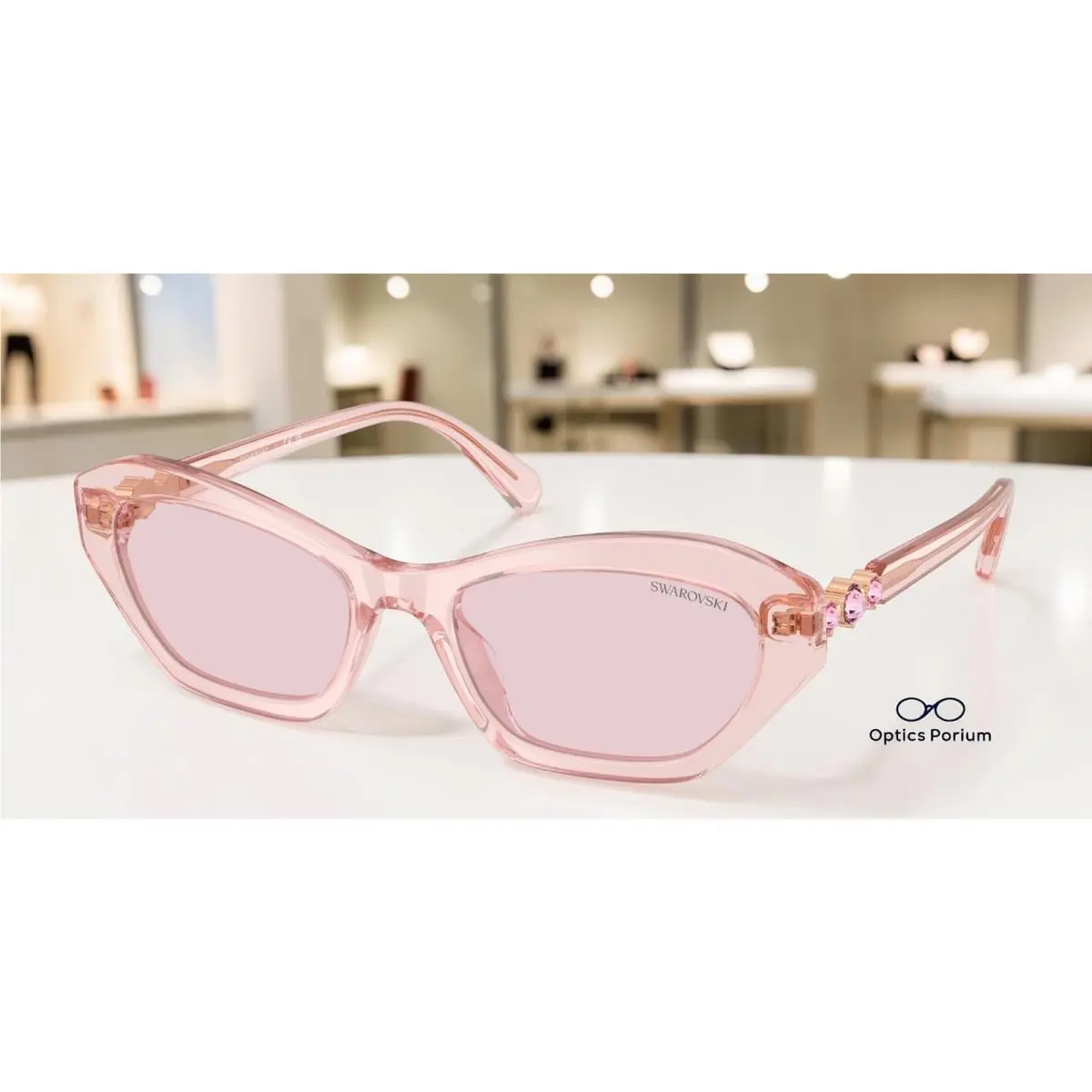 Swarovski SK6048 1070P5 Transparent Pink Pink Transition 54mm Women`s Sunglasses
