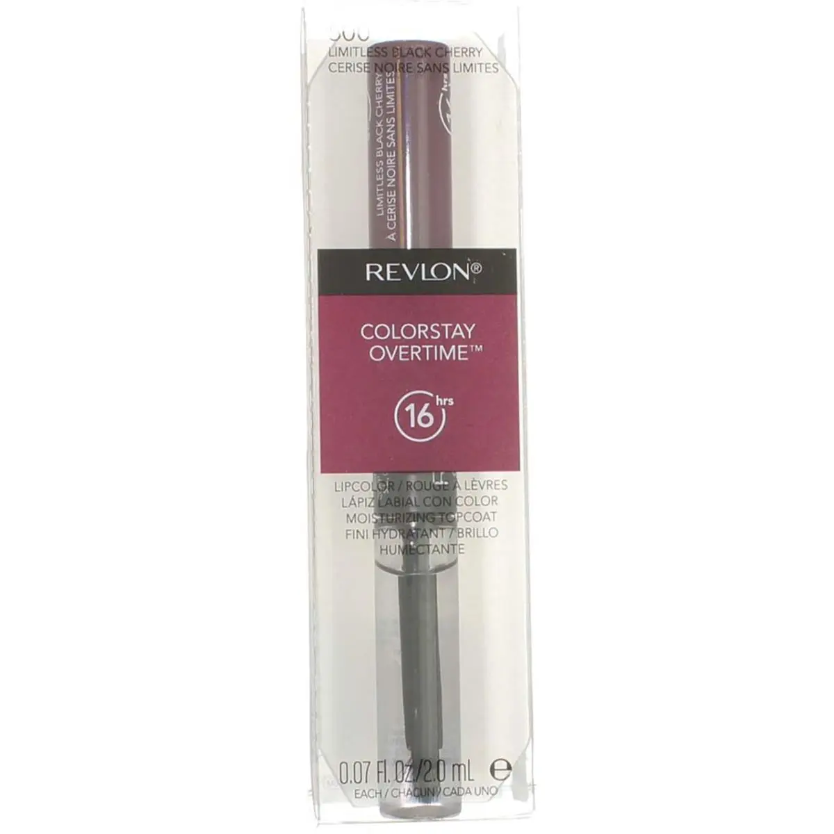 3 Pack Revlon Colorstay Overtime Lipcolor Limitless Black Cherry 500 0.07