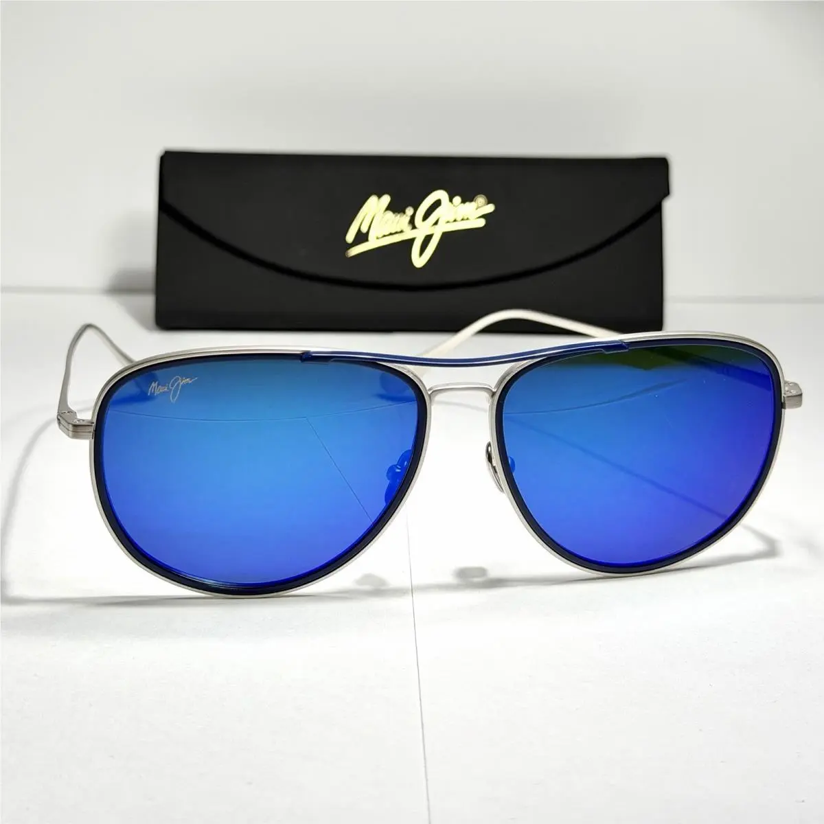 Sunglasses Fair Winds B554-17M Silver 58mm Unisex Aviator Metal by Maui Jim