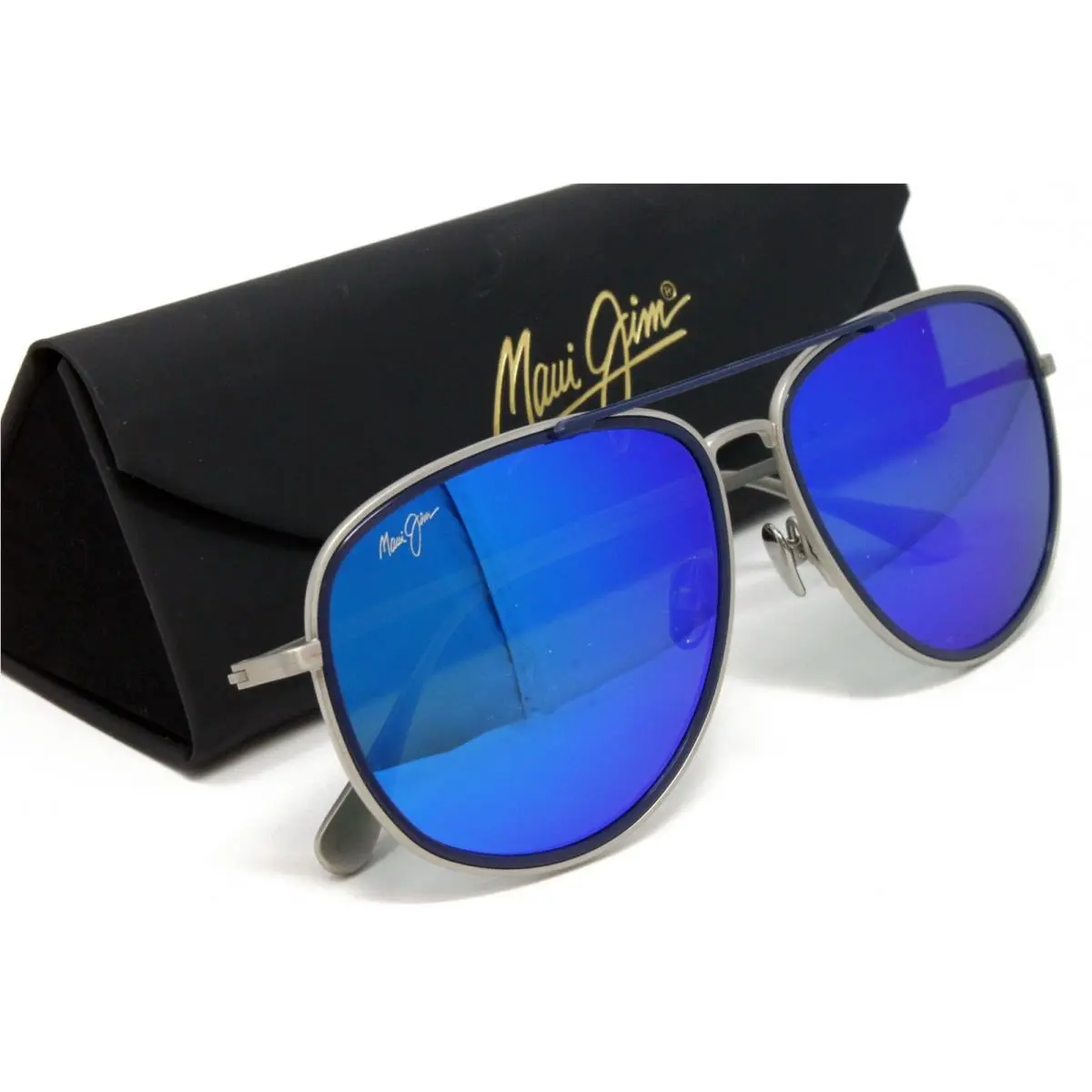 Maui Jim Sunglasses Fair Winds B554-17M Silver 58mm Unisex Aviator Metal
