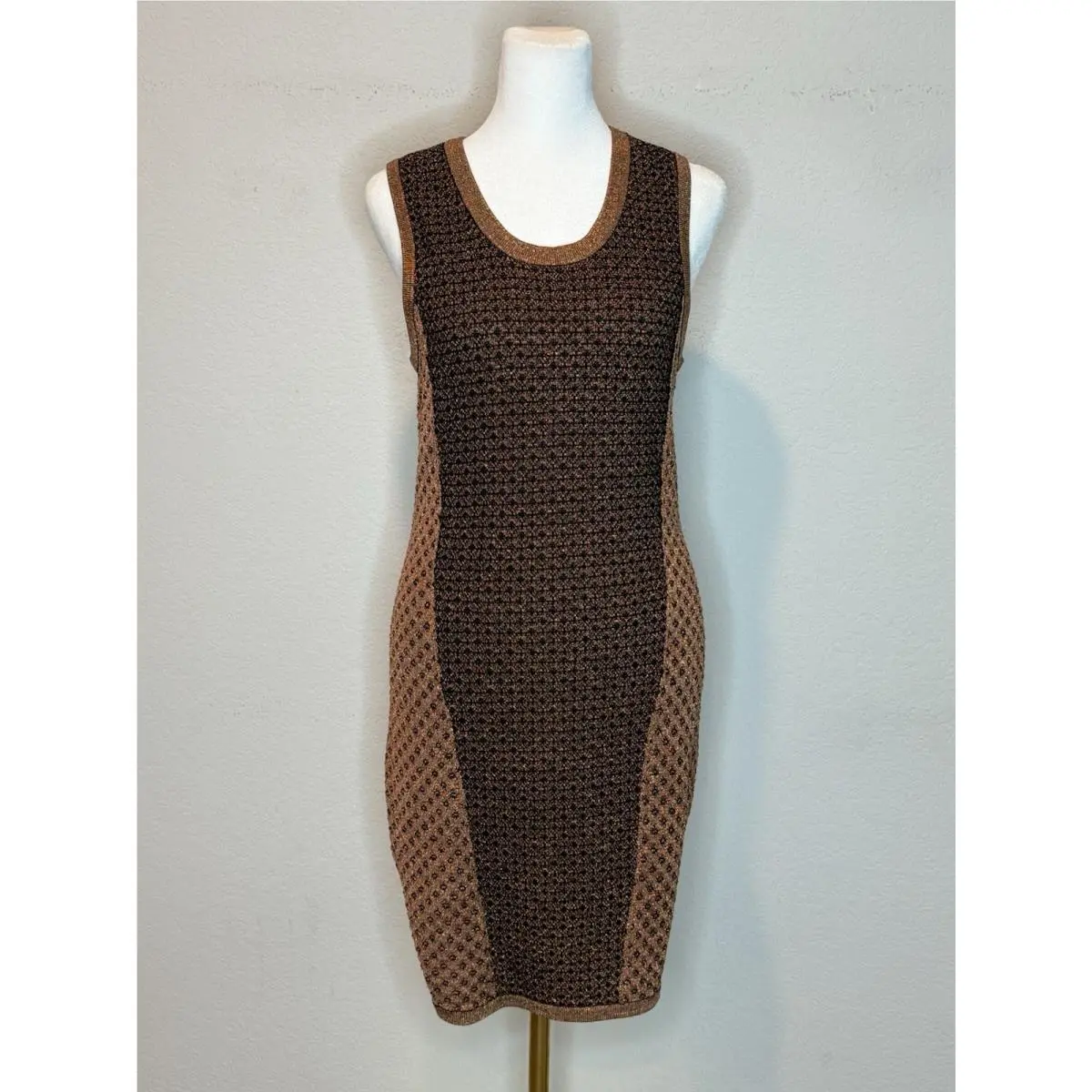 Rag Bone Amanda Mini Sleeveless Sweater Dress Bodycon Copper Brown Sz S by Rag & Bone