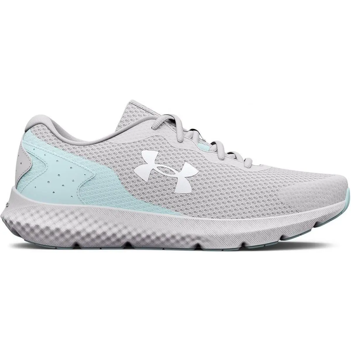 Under Armour Women`s Charged Rogue 3 Running Shoe Halo Gray/fuse Teal/white - 30