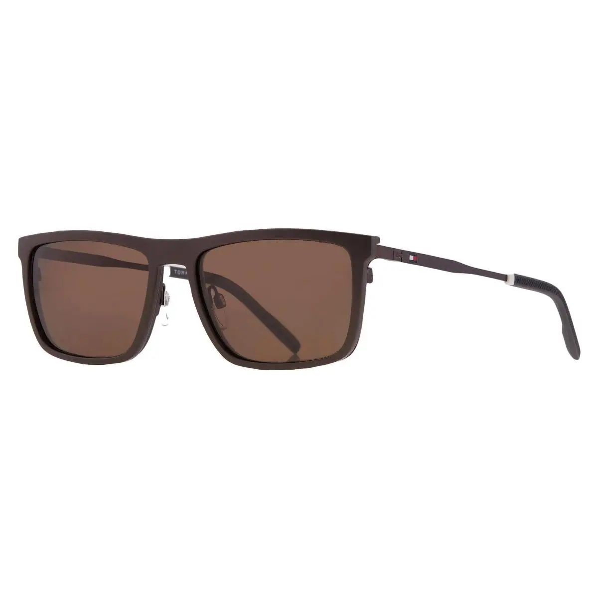 Tommy Hilfiger Polarized Bronze Clip-on Rectangular Men`s Eyeglasses TH 1803/CS