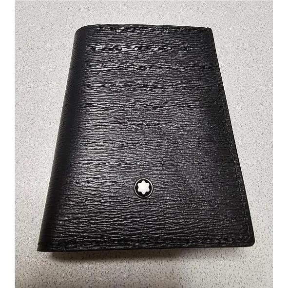 Montblanc Meisterstück 4810 Men`s Black Leather 4CC Card Holder Wallet