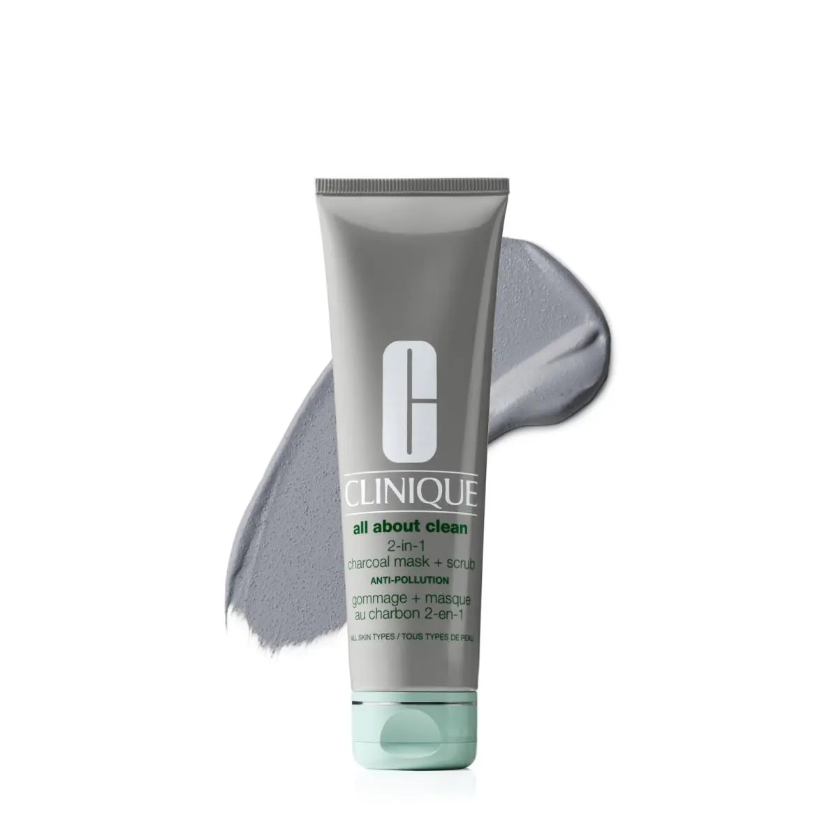 Clinique All About Clean 2-in-1 Charcoal Mask + 1 Ounce Pack of 1 Grey