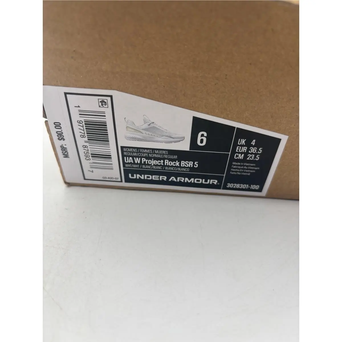 Under Armour shoes - UA W Project Rock BSR 5 - White 1