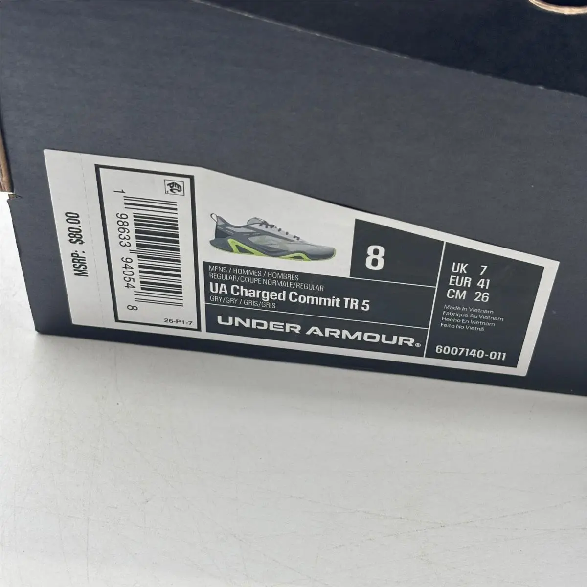 Under Armour shoes - UA Charged Commit TR 5 - Gray 0