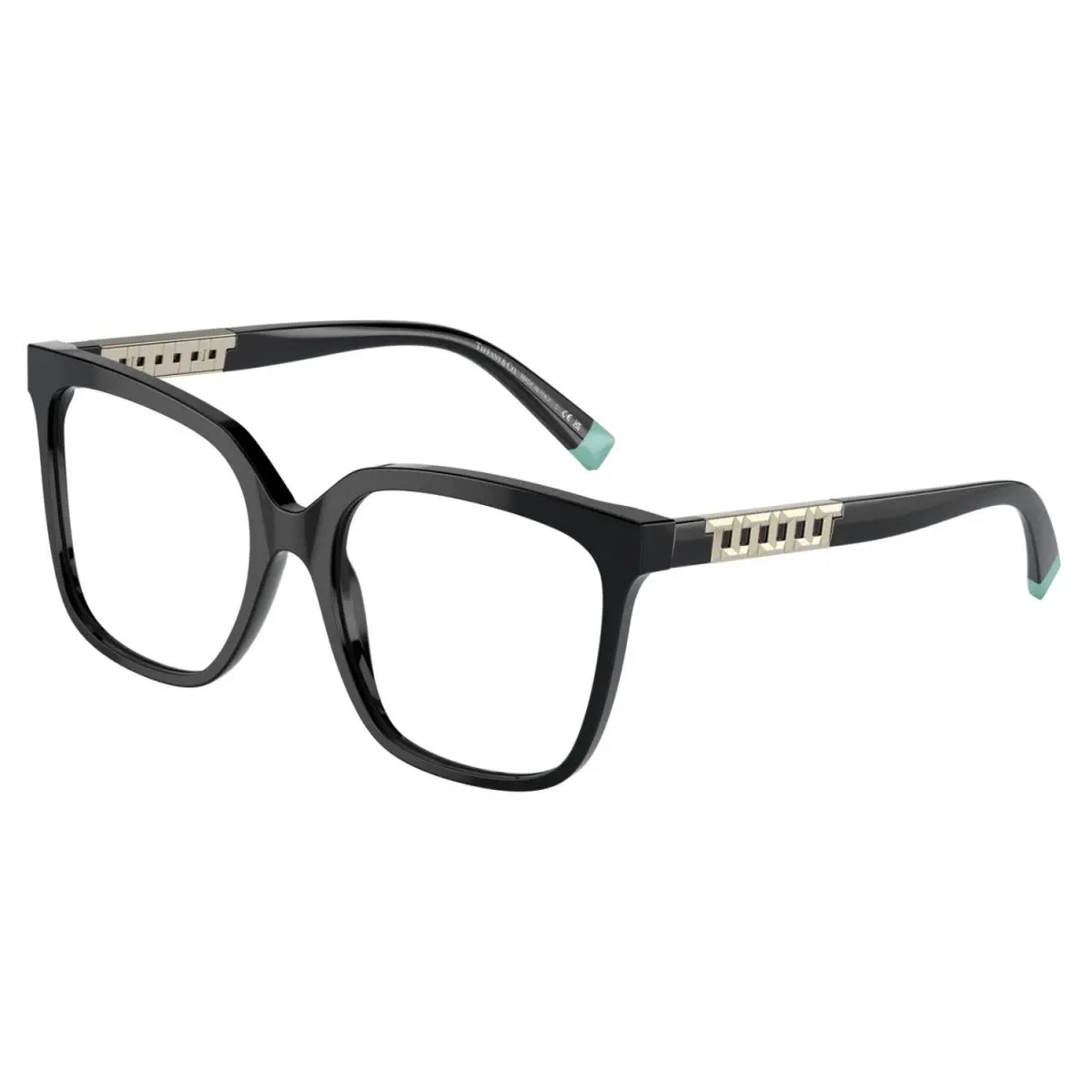 Tiffany Co Eyeglasses Glasses TF2227F 8001 Gloss Black Pale Gold 54mm w/ Case by Tiffany & Co.