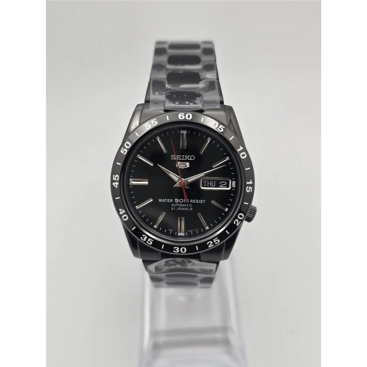 5 SNKE03K1 Automatic Black Dial Stainless Steel Men`s Watch by Seiko