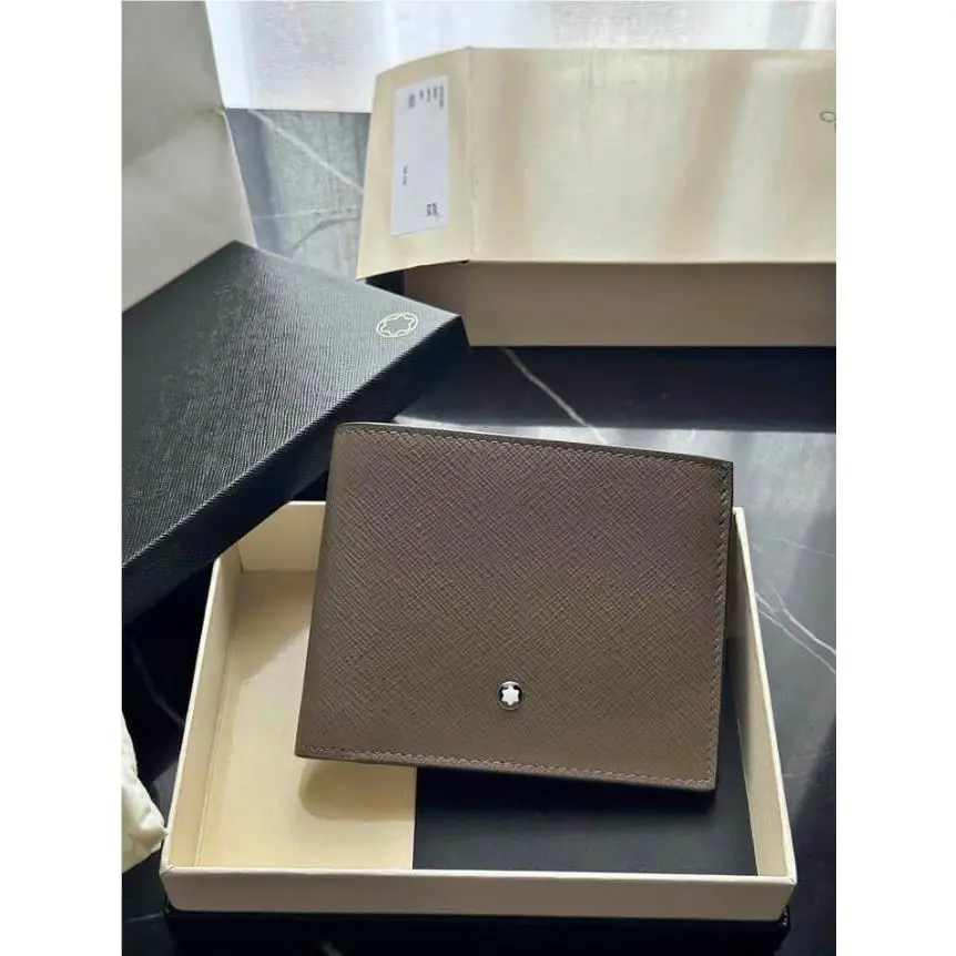 Sartorial Men`s 6CC Brown Leather Wallet 220386 Luxury Gift by Montblanc