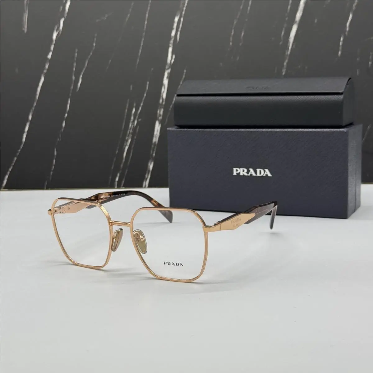 Prada PR56ZV SVF1O1 Havana Gold Women Eyeglasses PR 56ZV