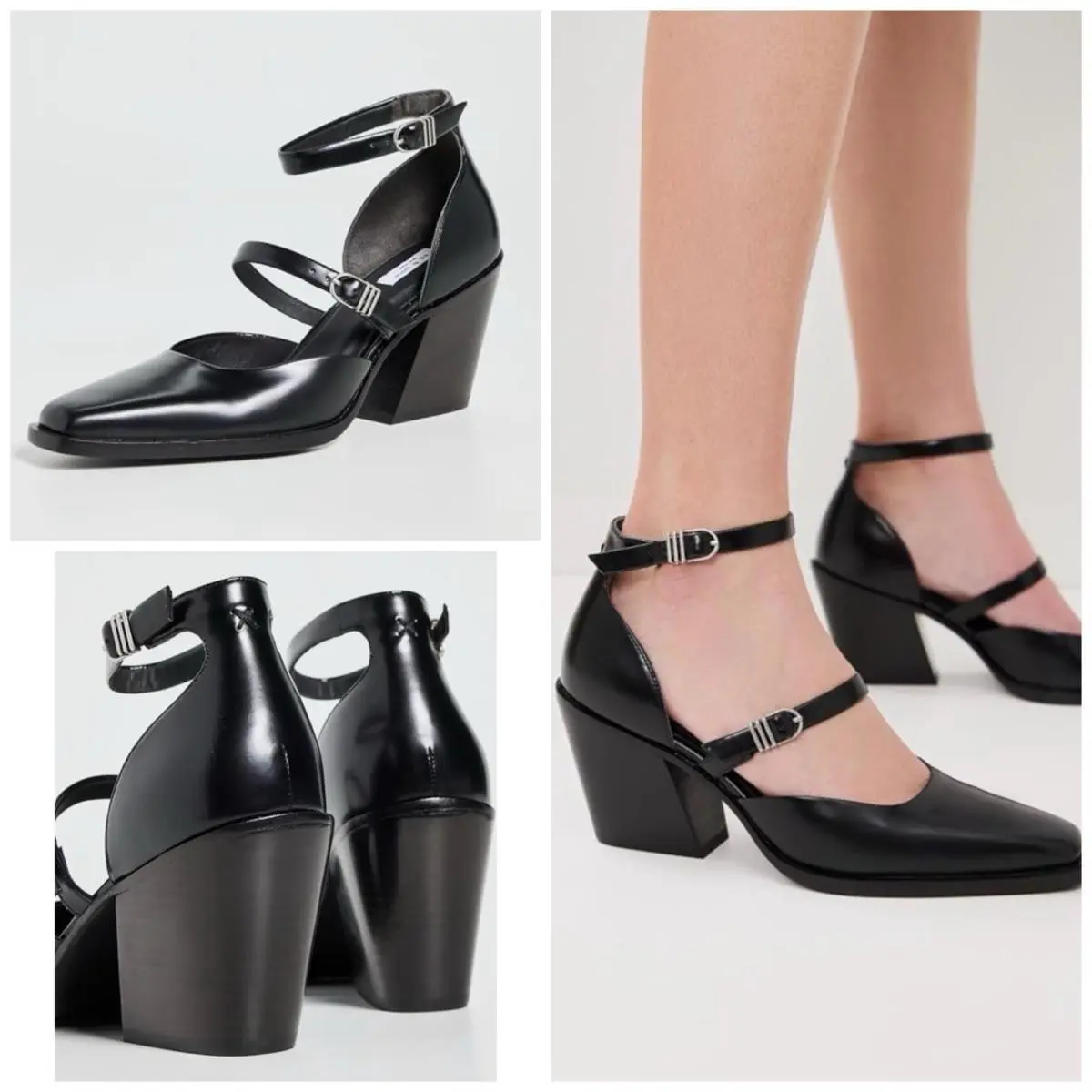 Rag Bone Joni Mary Jane Pumps In Black Size:39.5 US 9.5