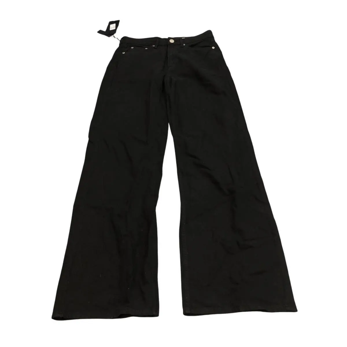 Rag Bone Logan Mid-rise Wide Leg Jeans Womens 26 Black Featherweight Denim