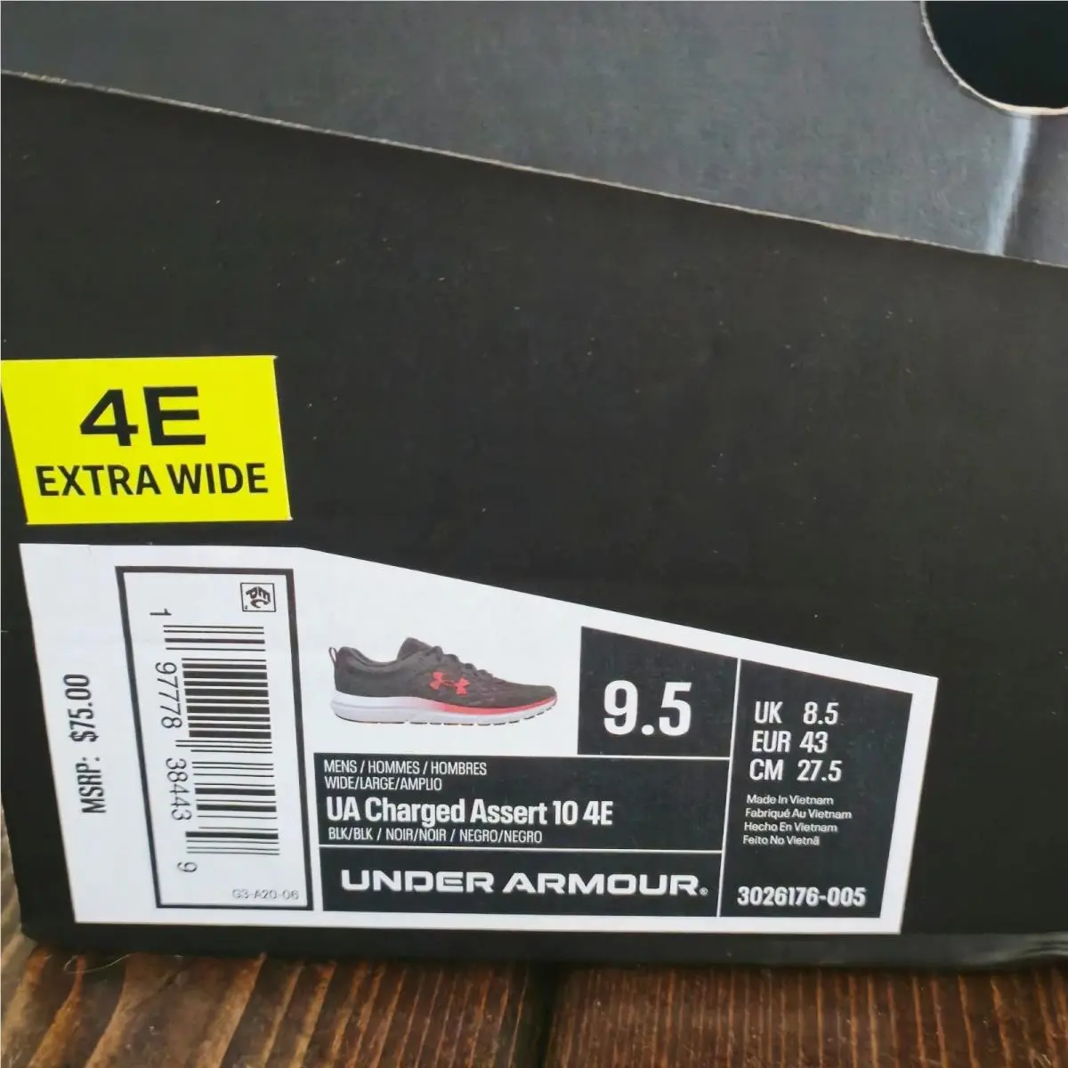 Under Armour shoes - Under Armour Charged Assert 10 - 3026176-005 - Black 7
