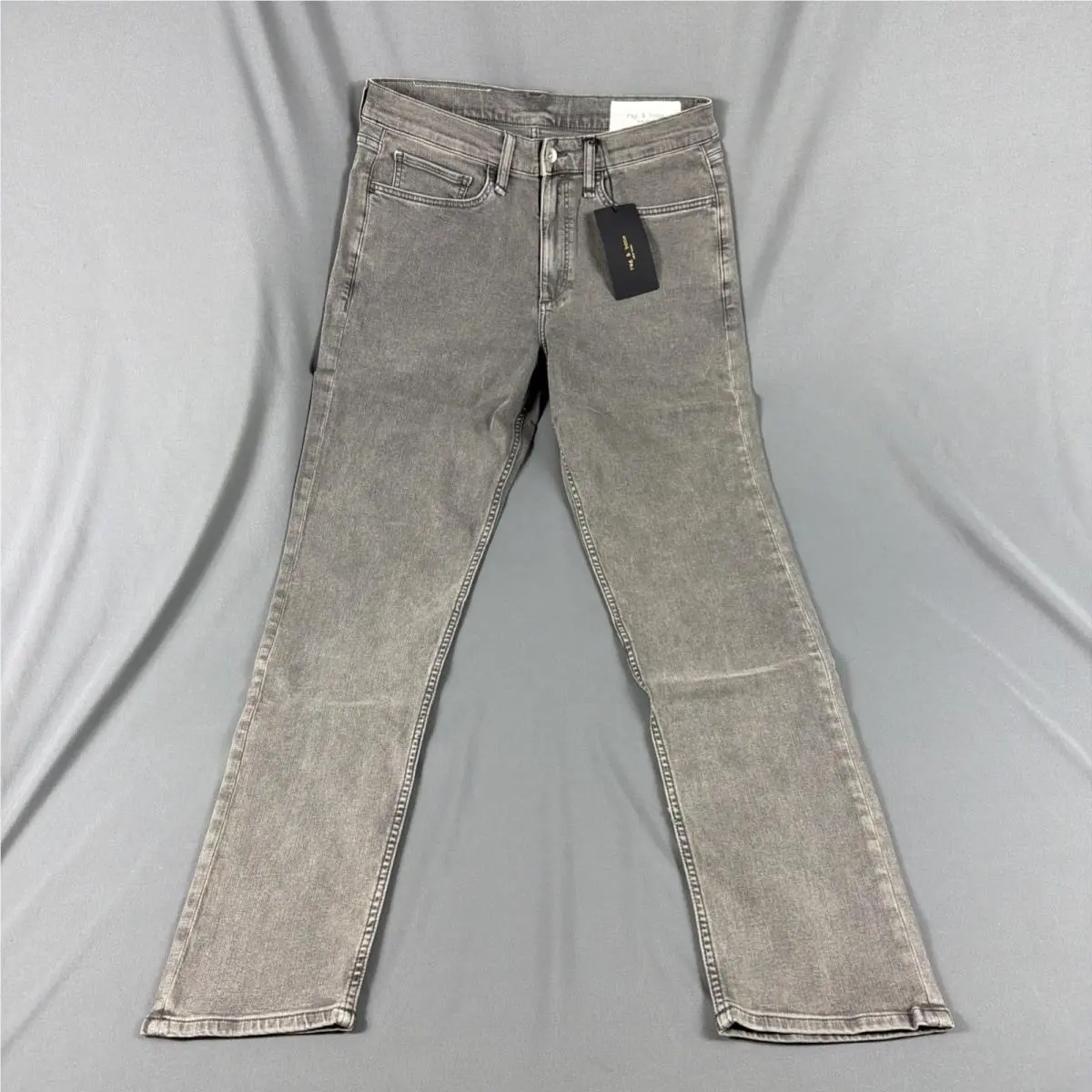 Rag Bone Jeans RB 2 Slim Fit 31 x 32 Grey Cotton Spandex