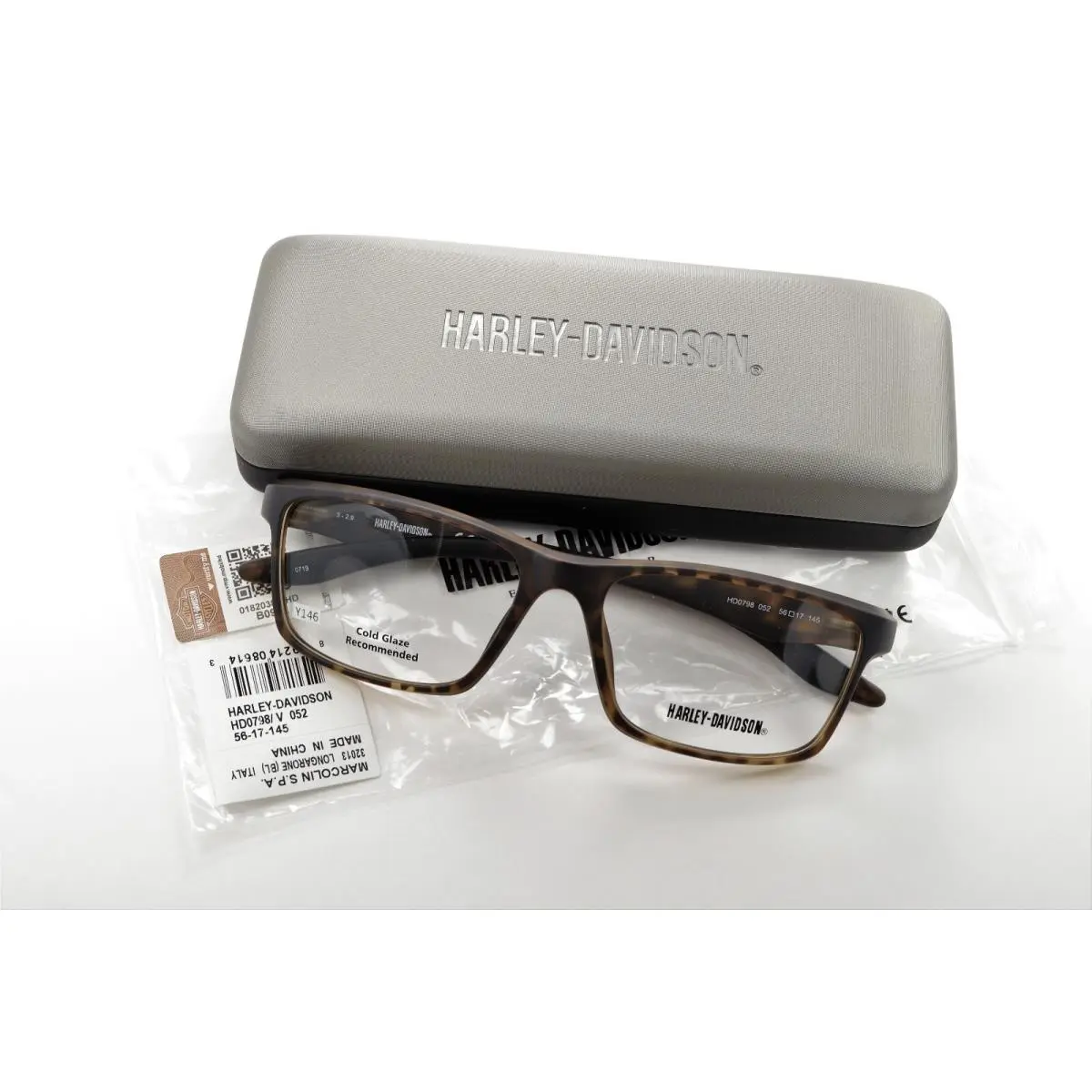 Harley-davidson HD0798 052 Matte Havana 56-17-145 Frames W/case Flex Y146