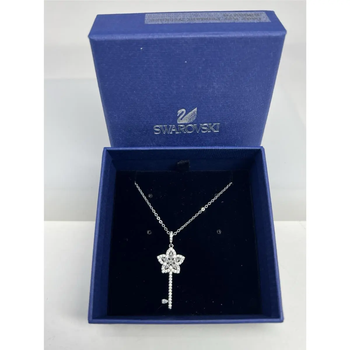 Swarovski Crystal Lady Key Pendant Necklace 5365276 Nmib