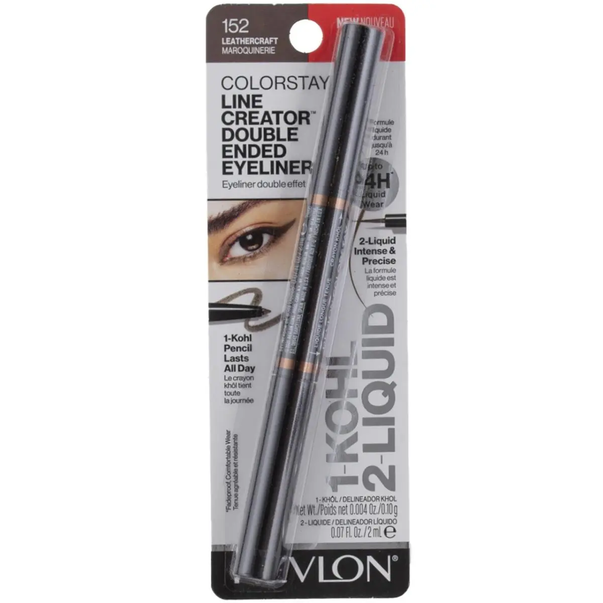 3 Pack Revlon Colorstay Double Ended Waterproof Eyeliner Leathercraft 152
