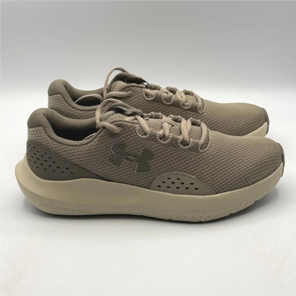 Under Armour Charged Surge 4 Men Size 9 Brown Mesh Running Shoes 3027000-203