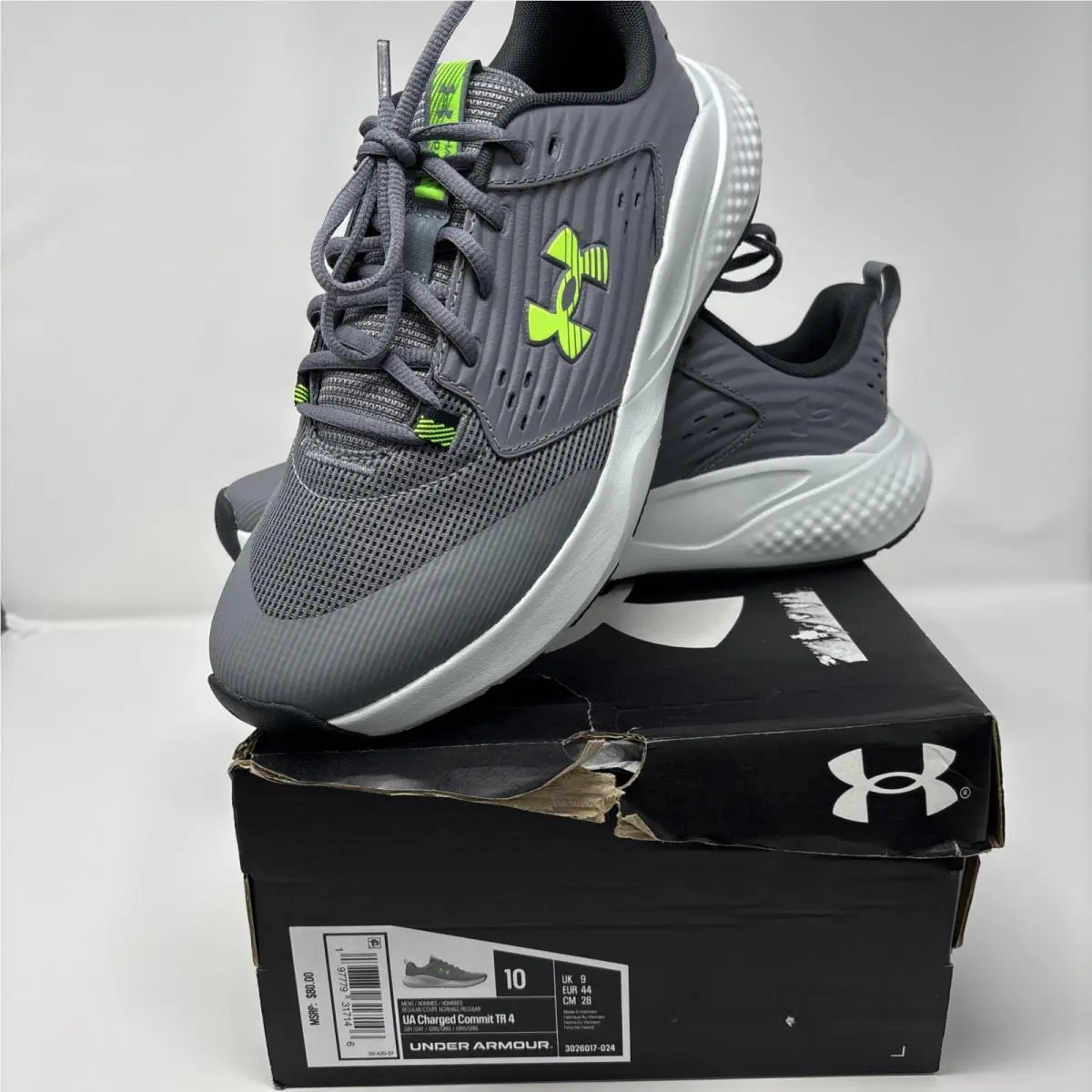Under Armour shoes - Under Armour Charged Commit - Charged Commit - Gray 8