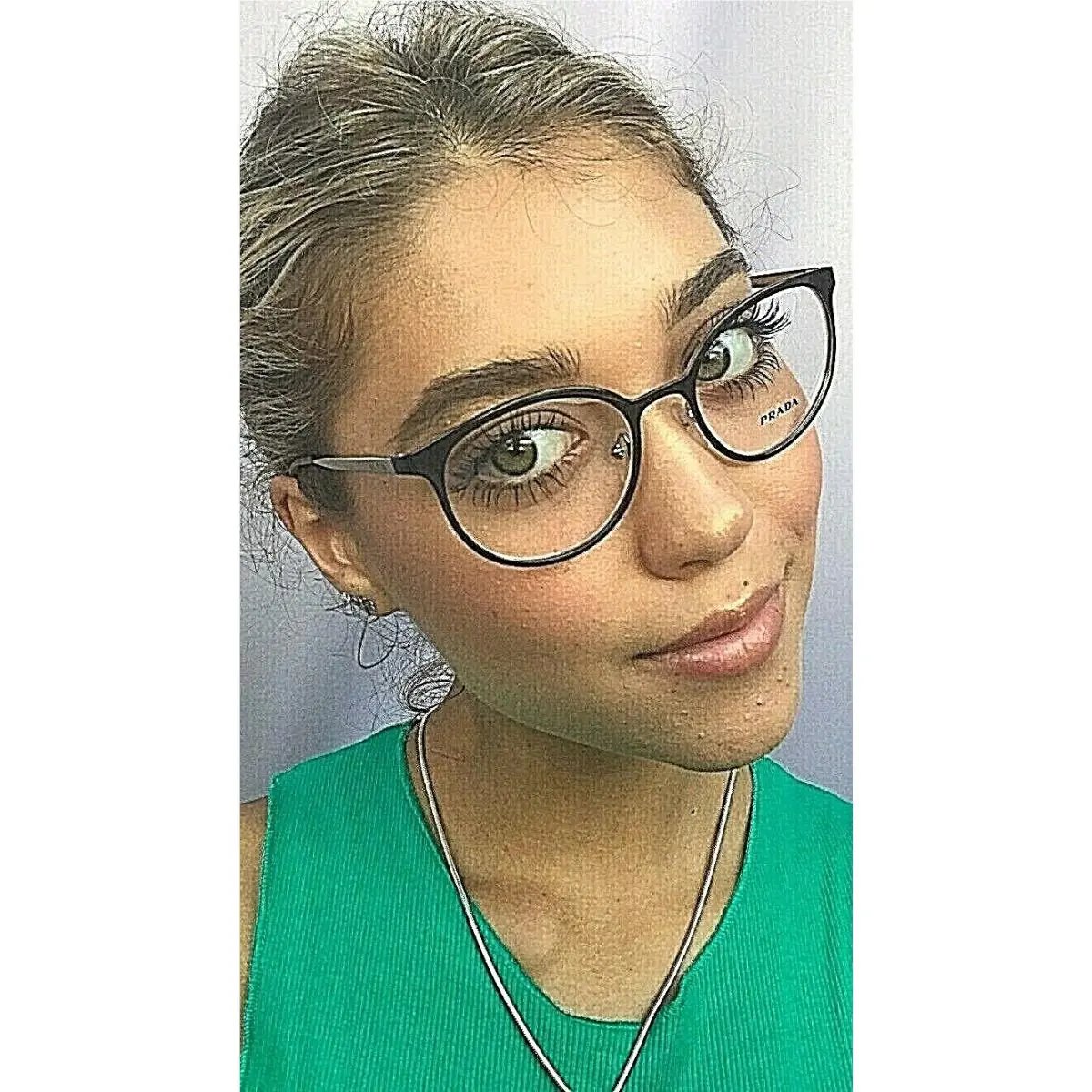 Prada Vpr 53T DHO-1O1 50mm Round Women`s Eyeglasses Frame