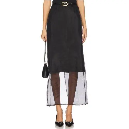 Rag Bone Annabet Organza Skirt In Black Size: 8