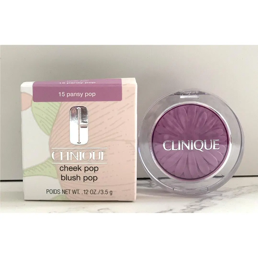Clinique Cheek Pop Blush Pop 15 Pansy Pop - Full Size 0.12 Oz. / 3.5 g