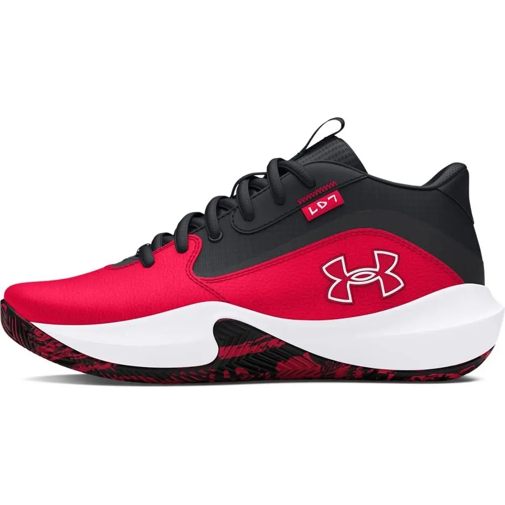 Under Armour Unisex Grade School Lockdown 7 600 Red/black/white 6 Us 3028513 - Black