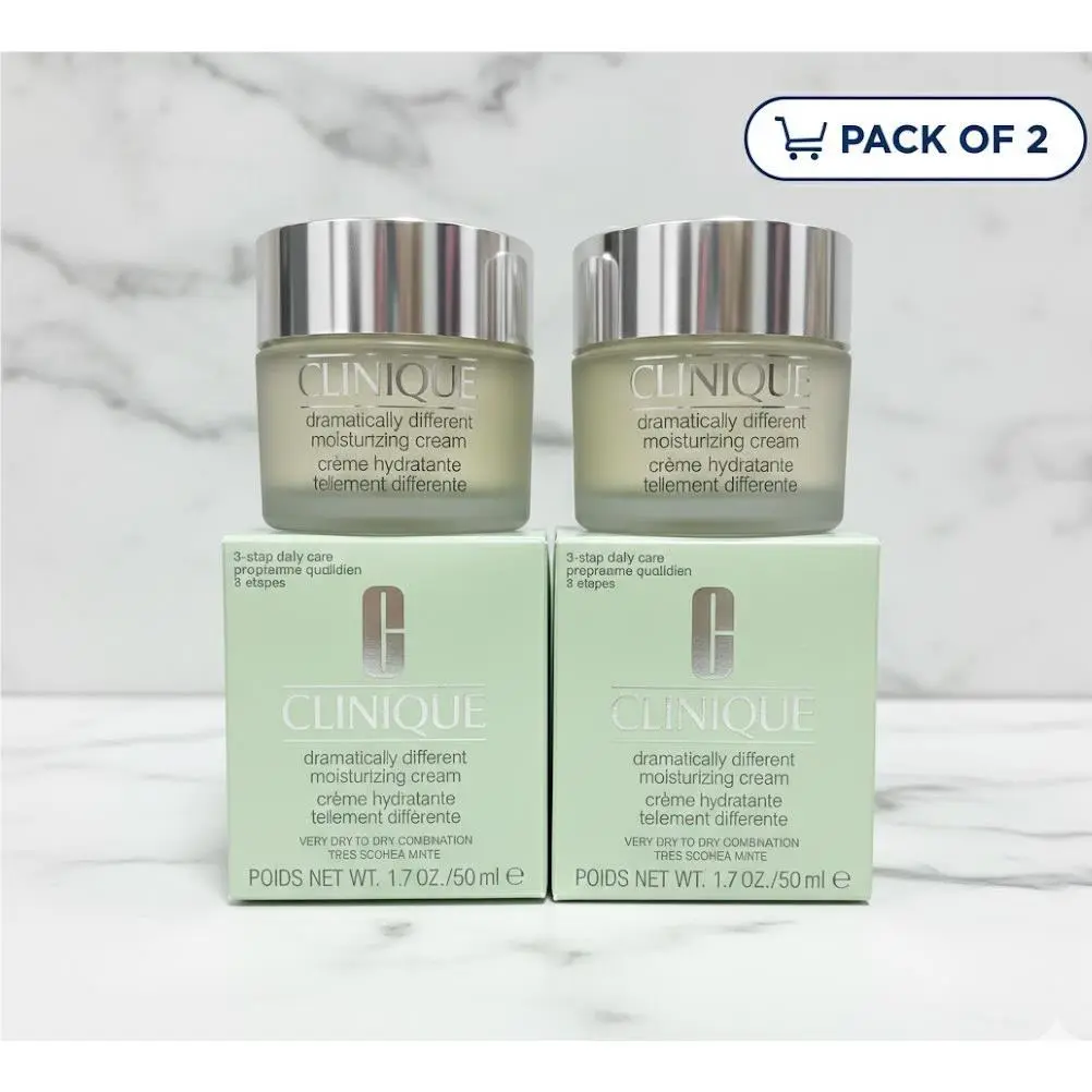 Clinique Dramatically Different Moisturising Cream 1.7oz / 50ml Pack of 2
